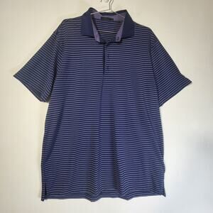 Men's Greyson Polo Golf Shirt Baltusrol Club Embroidered XLarge Blue Striped